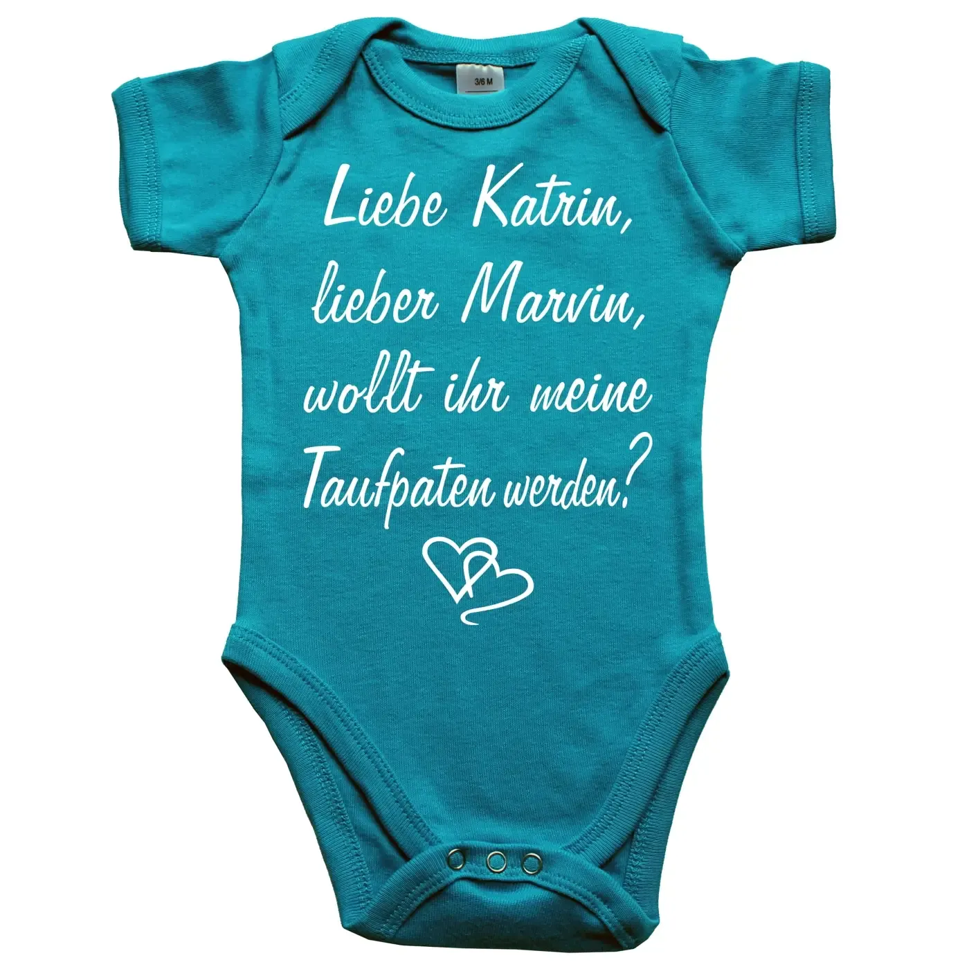 Babybody mit Spruch Patentante oder Patenonkel