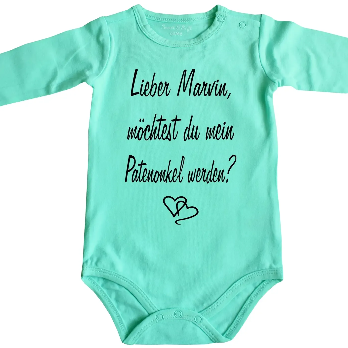 Babybody mit liebevollem Tauf‑Spruch