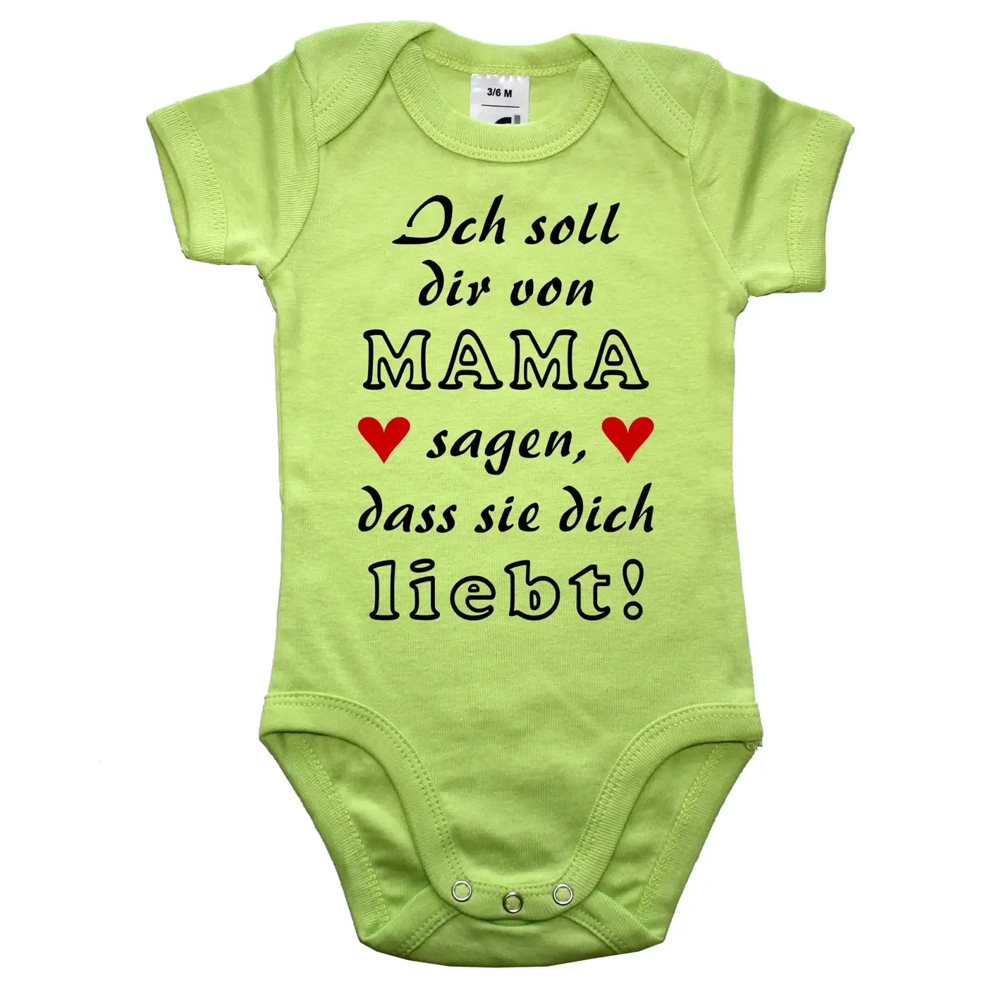 Baby‑Body mit emotionalem Liebes‑Spruch für Eltern