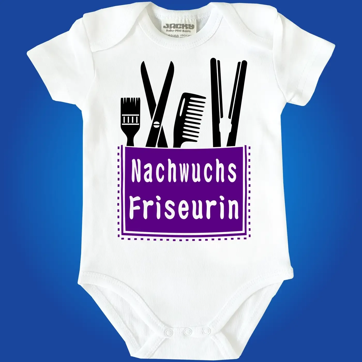 Baby-Body mit Aufdruck Friseurin