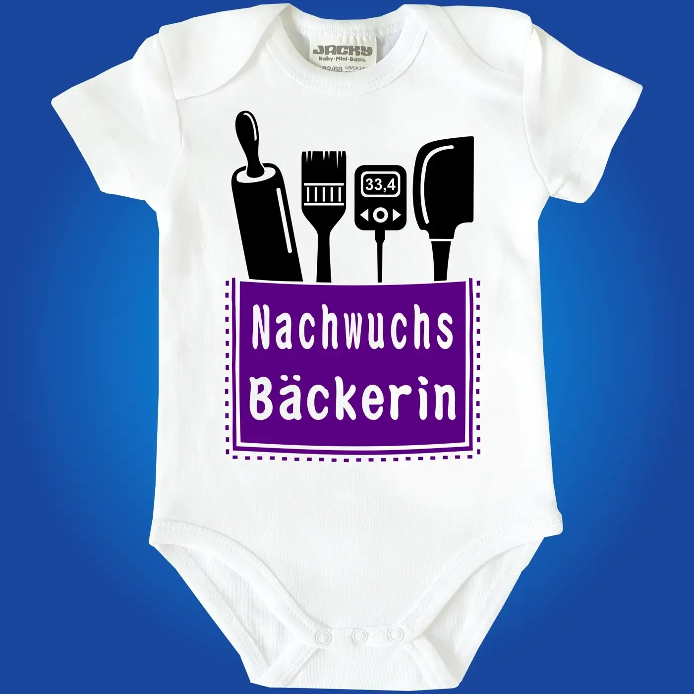 Baby-Body mit Aufdruck Bäcker