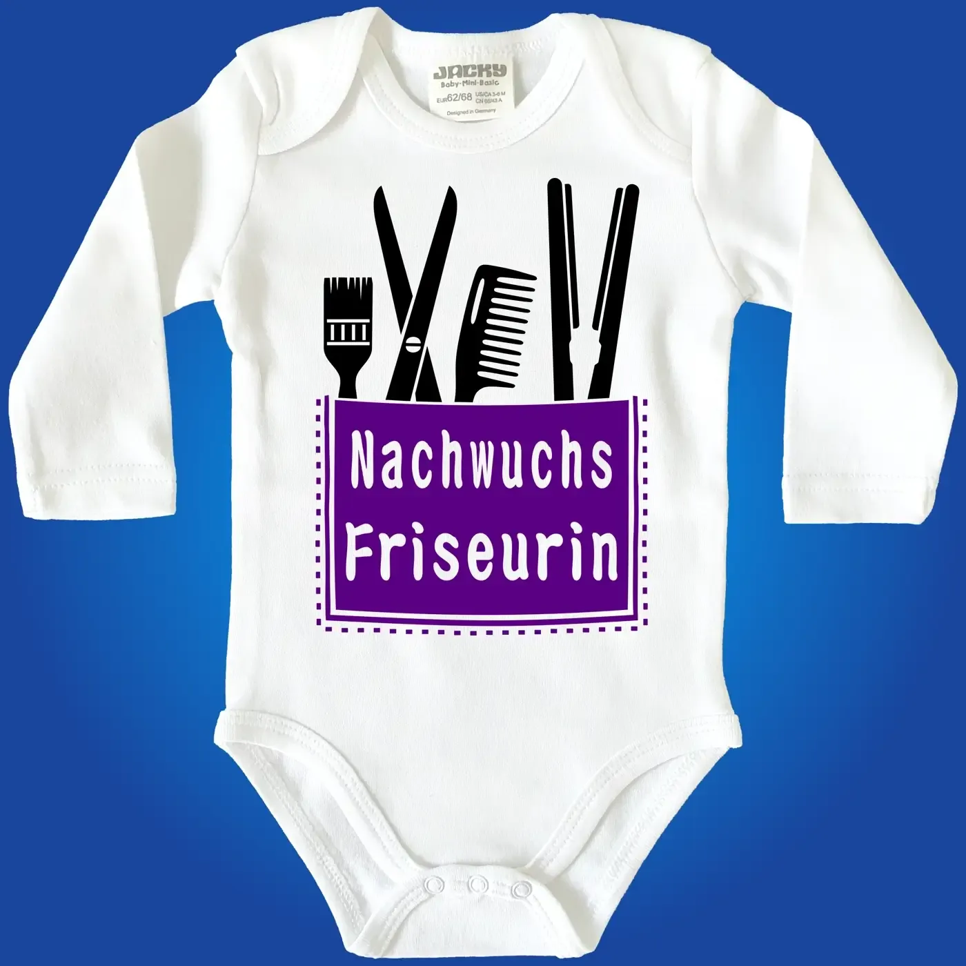 Baby-Body mit Aufdruck Friseurin