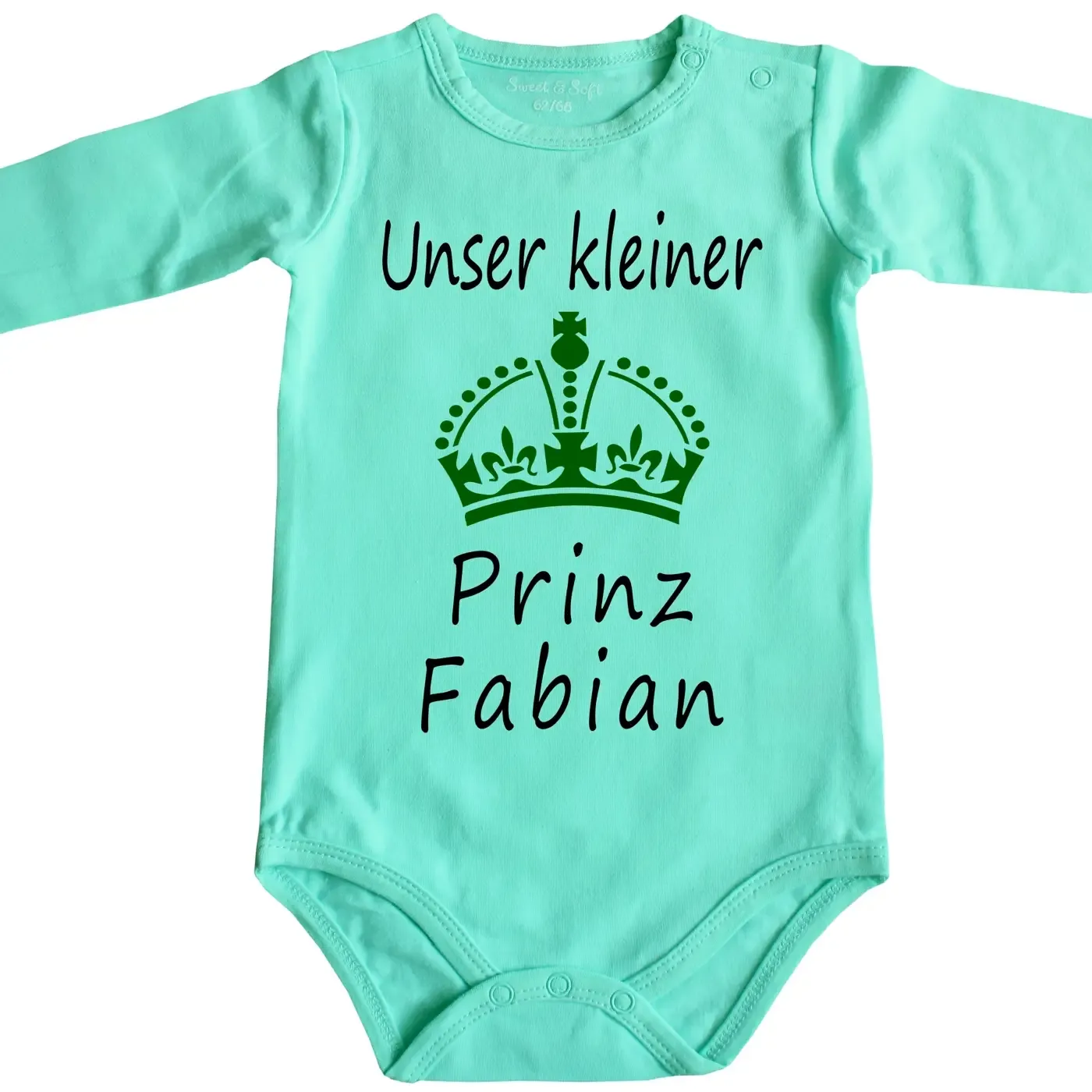 Baby bodysuit with prince print