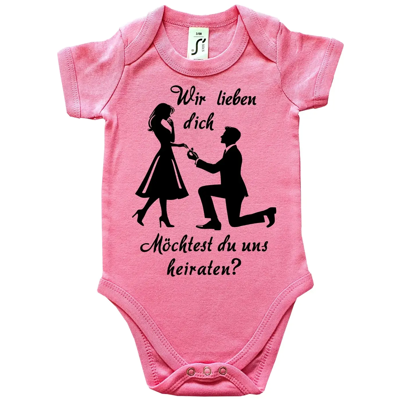 Baby-Body mit Druck Antrag Hochzeit