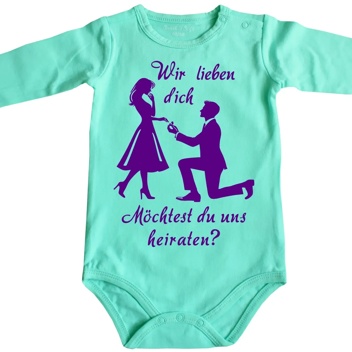 Baby-Body mit Aufdruck Heiratsantrag