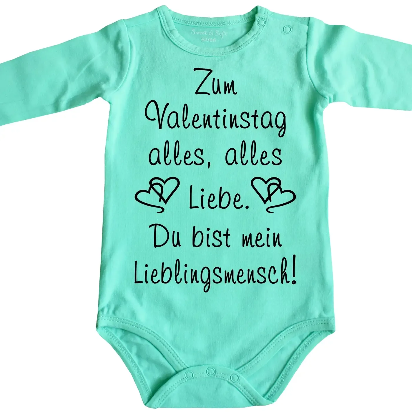 Baby-Body mit Aufdruck Valentinstag