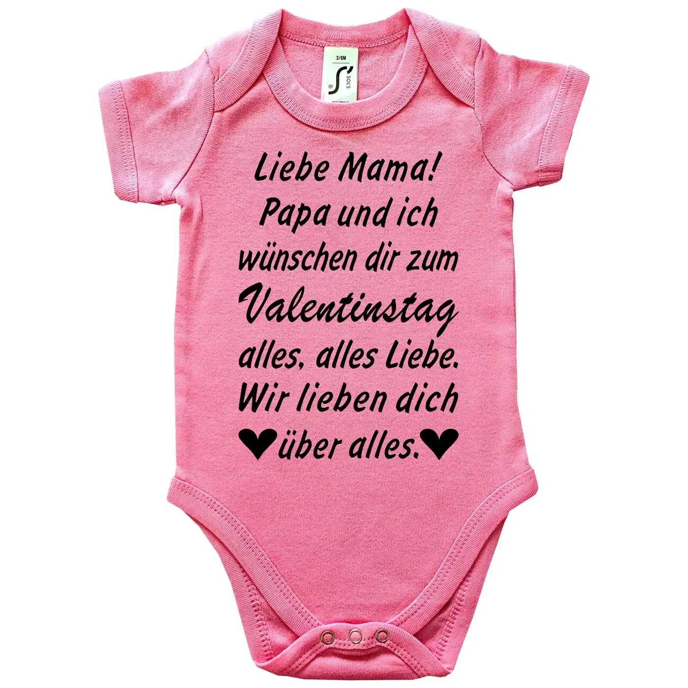Baby-Body mit Druck zum Valentinstag