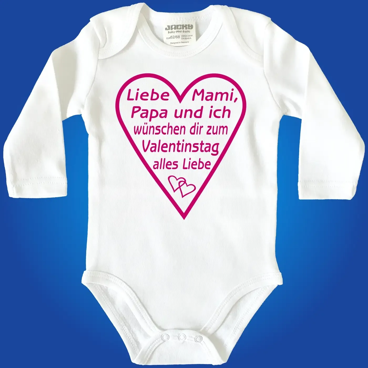 Baby-Body mit Aufdruck zum Valentinstag