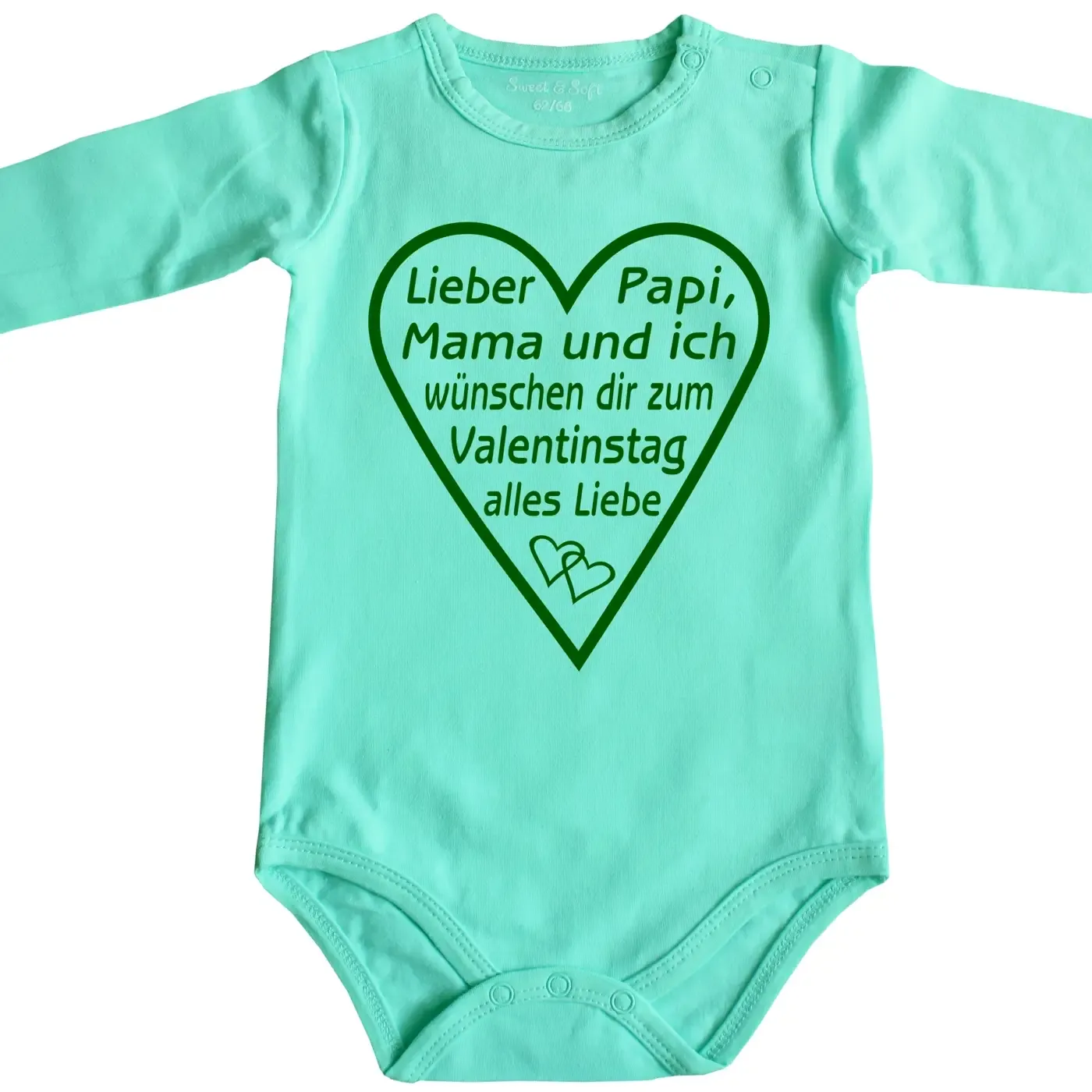 Baby-Body mit Aufdruck Valentinstag