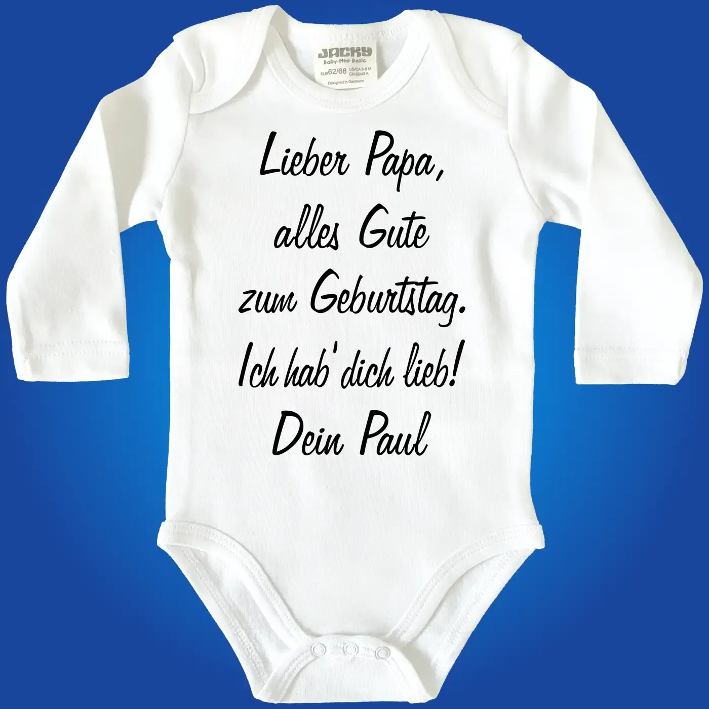 Baby‑Body mit personalisiertem Gruß für Oma, Opa, Tante oder Onkel