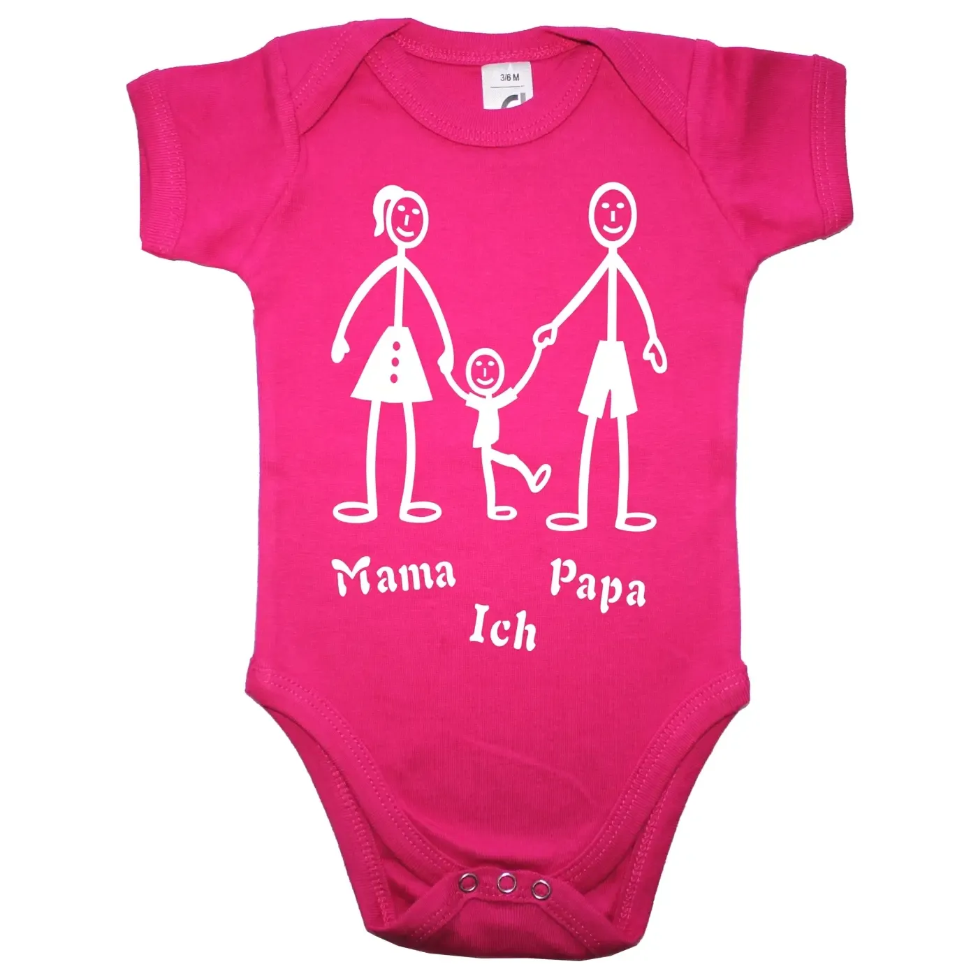 Baby-Body mit Strichmaennchen