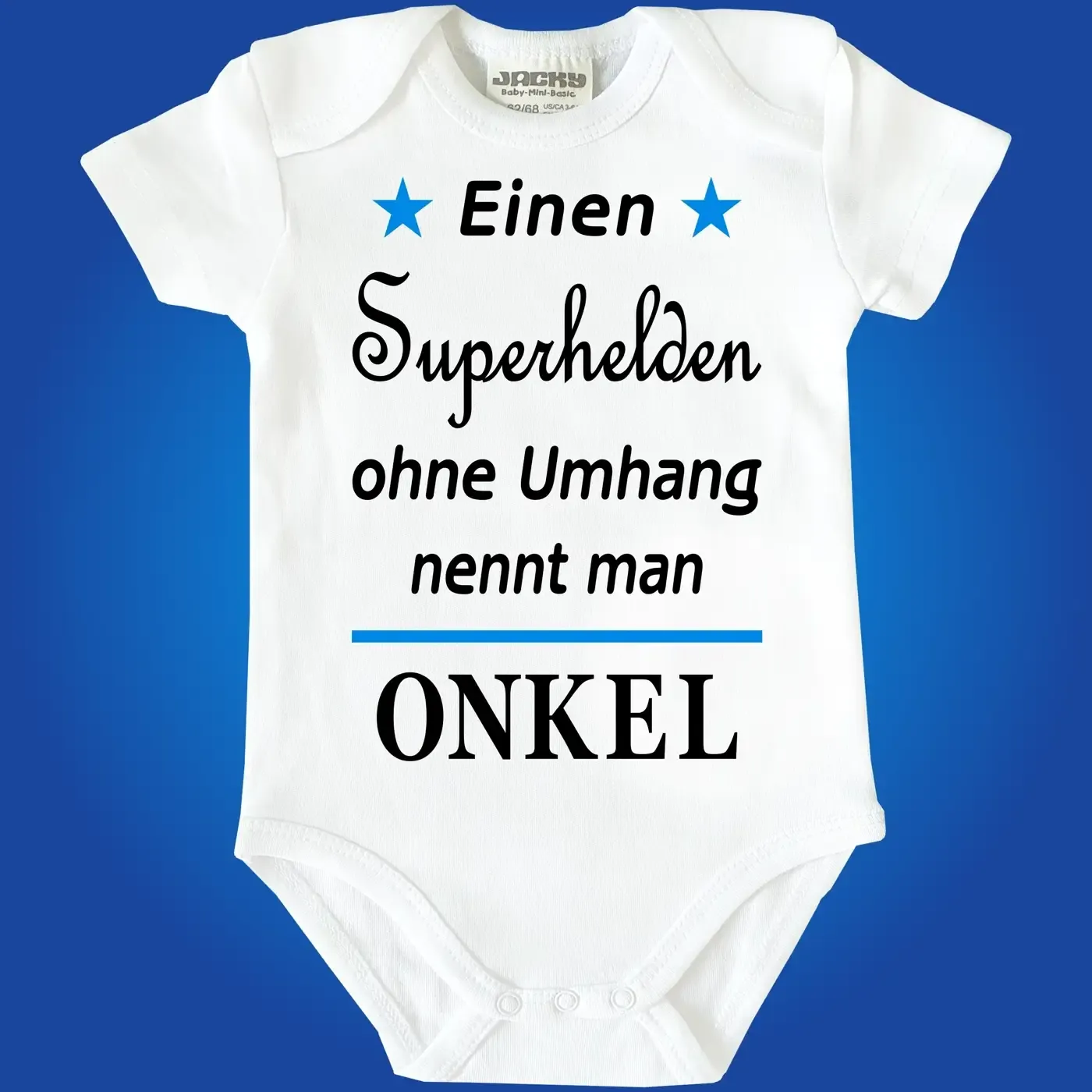 Baby-Body mit Aufdruck Superhelden Onkel
