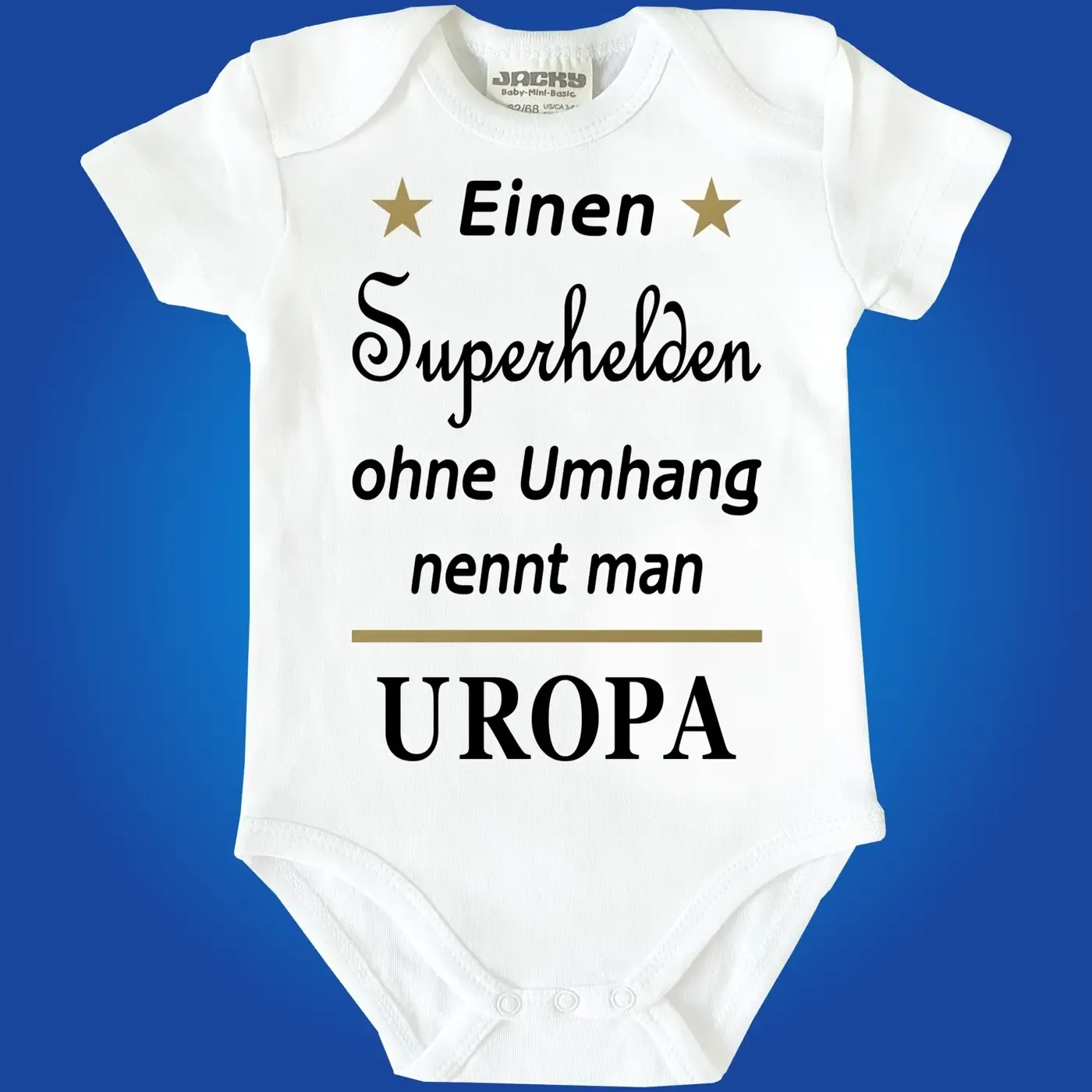 Baby-Body mit Aufdruck Superhelden Uropa