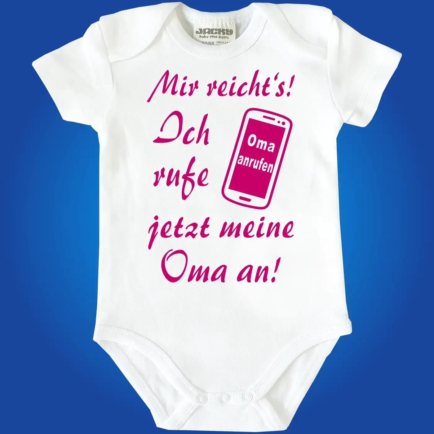 Baby‑Body mit lustigem Spruch und personalisierter Person