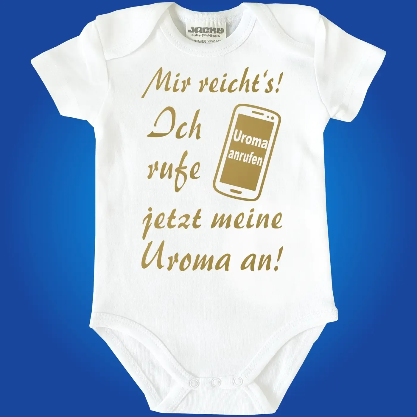 Baby‑Body mit witzigem Familien‑Spruch und Handy‑Grafik  Wenn du willst, kann ich dir auch direkt Gambio‑Titel, Produktbeschreibung, Kategorie‑Text oder weitere Varianten erstellen.