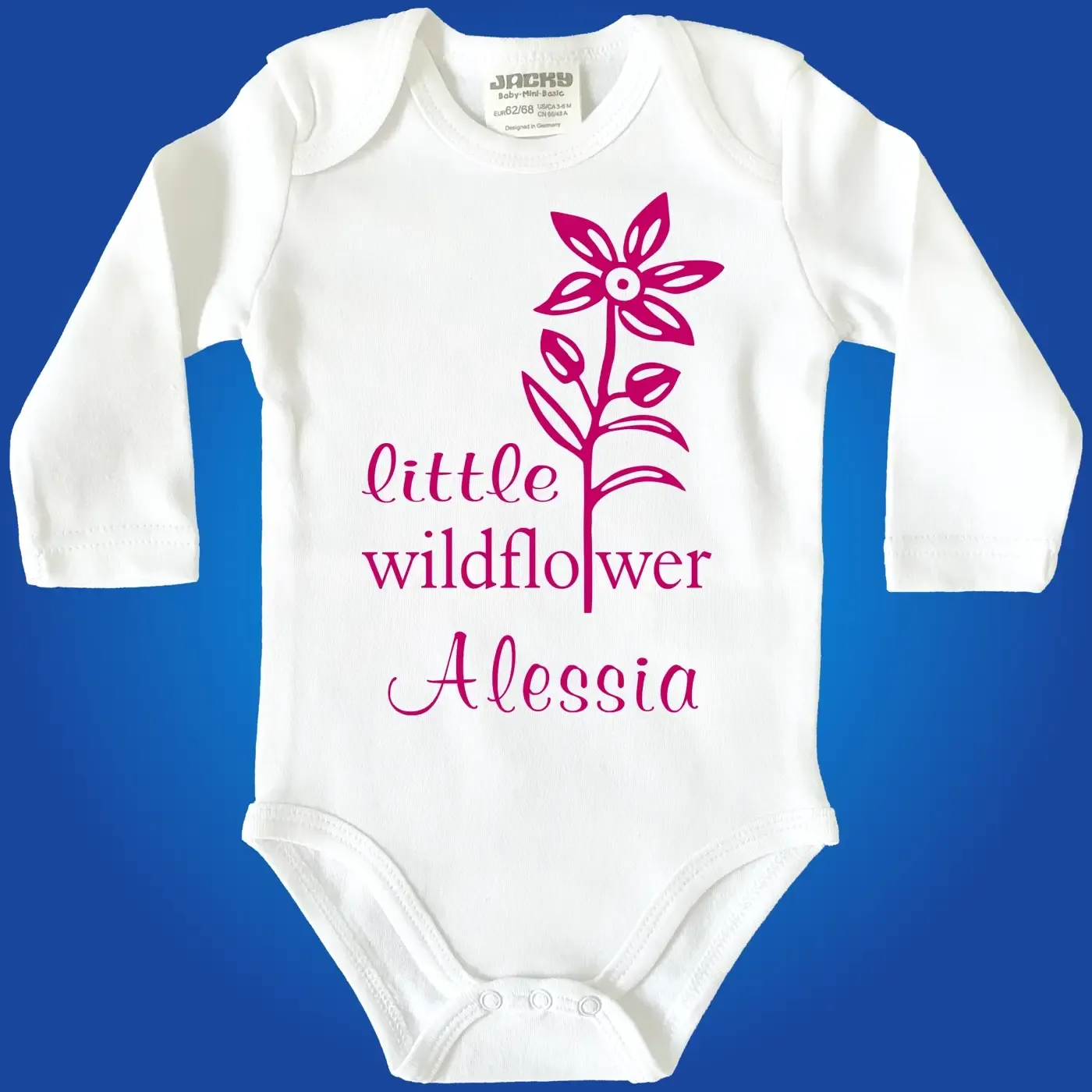 Mädchen‑Babybody mit zarter Wildblume