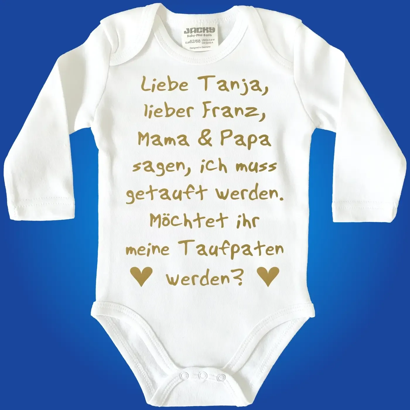 Baby bodysuit become godparents