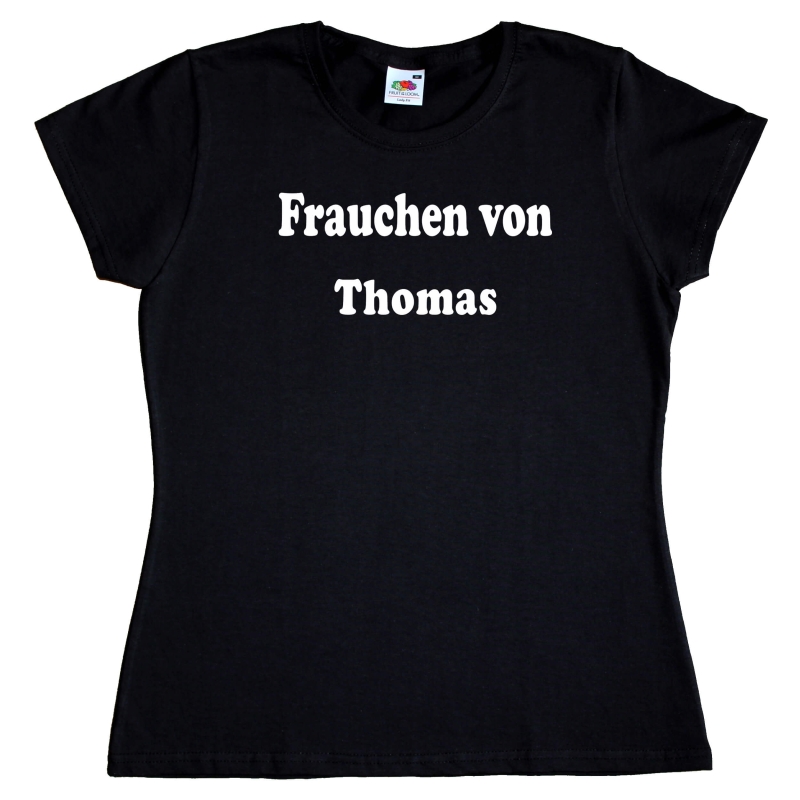 Damen T-Shirt - Frauchen von (Wunschname)