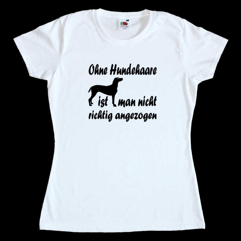 Fun Damen T-Shirt Hund - Ohne Hundehaare