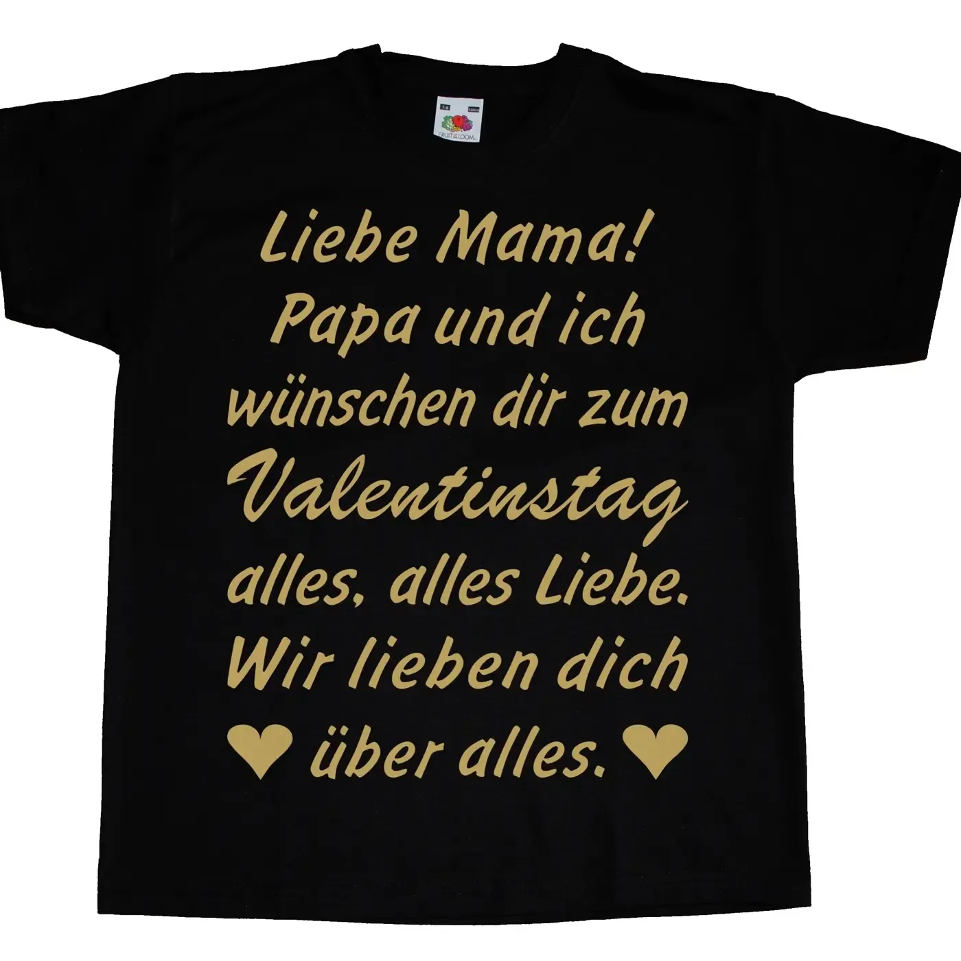 Kinder T-Shirt mit Aufdruck Valentinstag