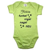 Baby-Body Funkel-Nigelnagelneu mit Wunschname