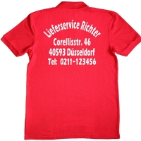 Poloshirt mit Werbedruck - Lieferservice