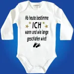Baby‑Body mit witzigem Aufdruck für schlaflose Eltern
